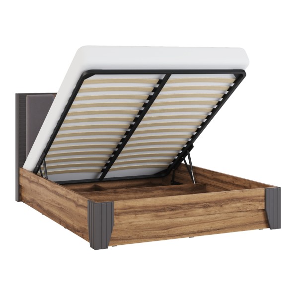 Кровать с мягкой спинкой и подъемным механизмом Моника