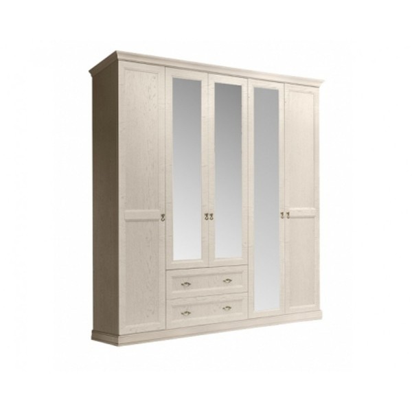 Шкаф пятидверный с зеркалом и ящиками Венеция