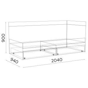 Кровать 900 (мод.1) Гринвич