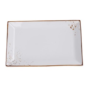 Блюдо прямоугольное 21,5*12,5 см, фарфор, серия "Элеганс" "The Sun" P.L.