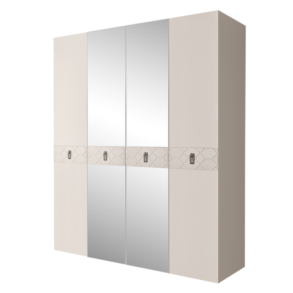 Шкаф четырёхдверный с зеркалами Bogemia-Farfalle