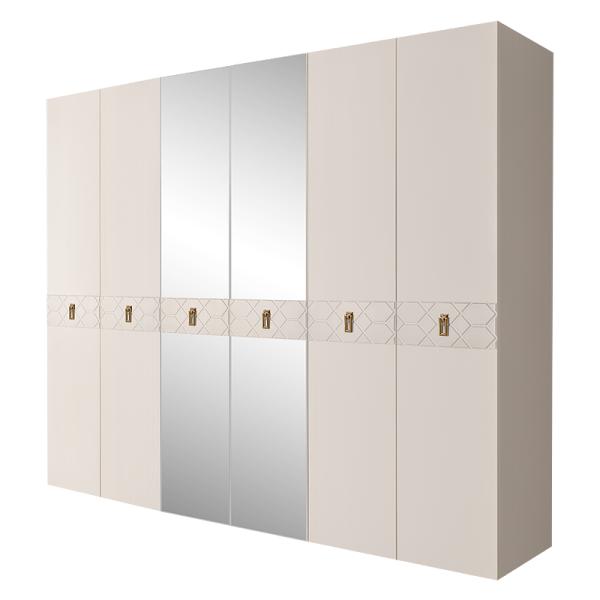 Шкаф шестидверный с зеркалами Bogemia-Farfalle