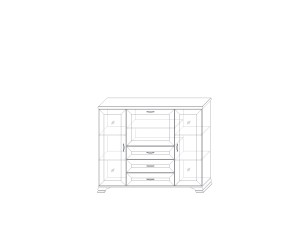 Шкаф-витрина №4 Сиена