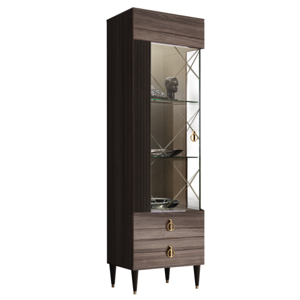 Шкаф-витрина 1-створчатая левая Римини Соло