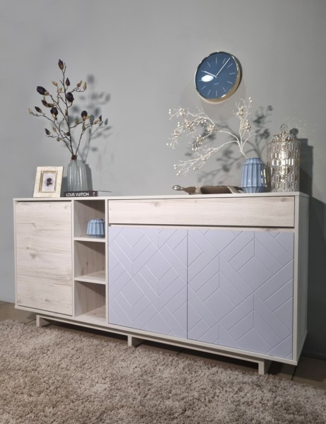 Комодино MODERNO-1800, Сосна Лапландия, Ф-2 Панна-Кота