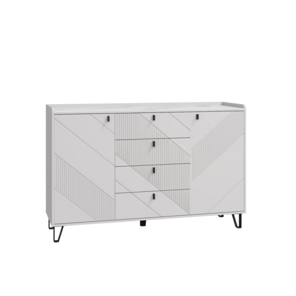 Комод с 2 дверками и 4 ящиками Кашемир