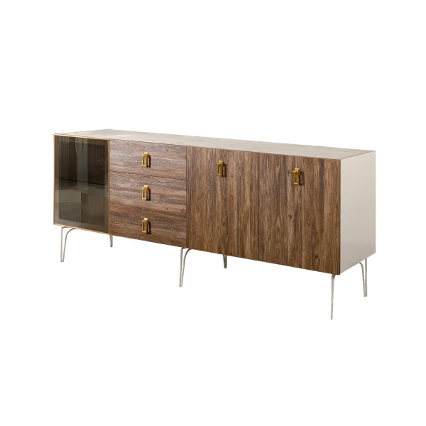 Комод для гостиной со стеклянной дверью 2100 Bogemia Wood