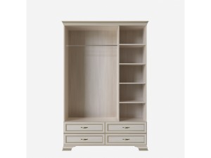 Шкаф трёхдверный зеркальный с ящиками Сиена