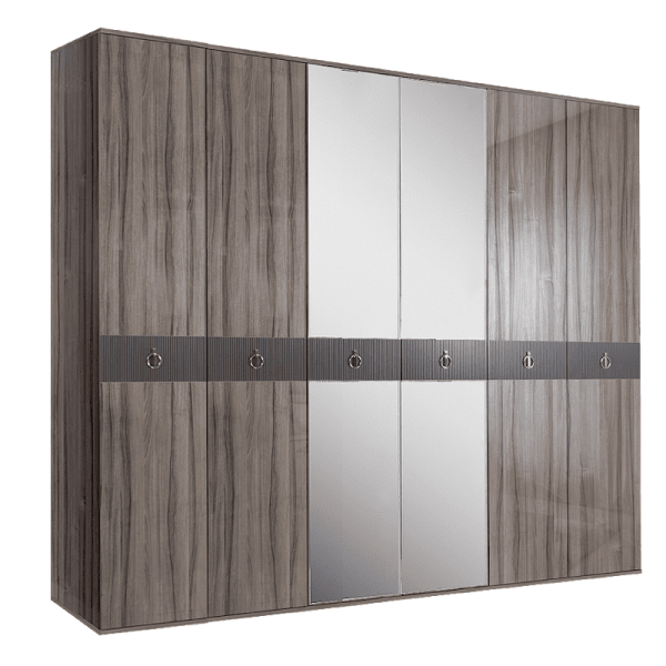 Шкаф шестидверный с зеркалами Римини Соло