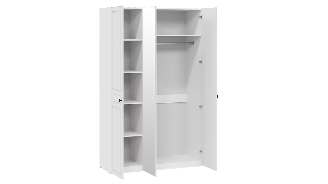 Шкаф комбинированный «Пандора» - 414.003.000 Белый снег, Белый матовый