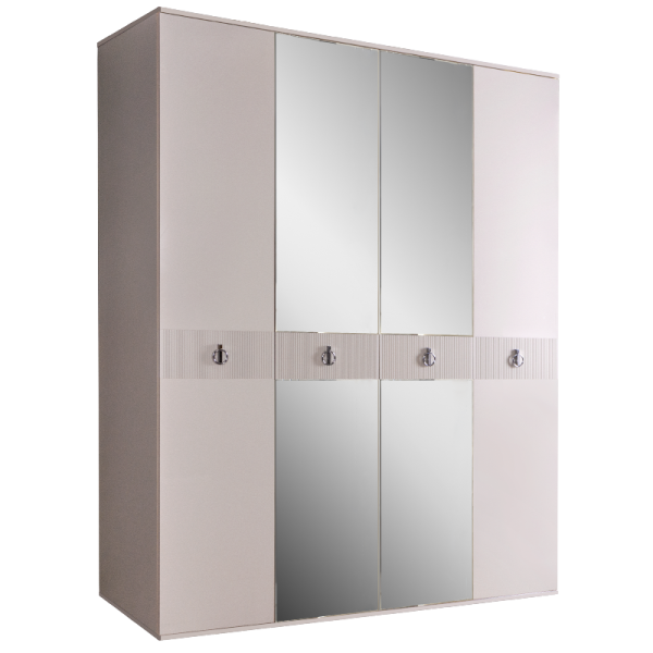 Шкаф четырёхдверный с зеркалами Римини Соло