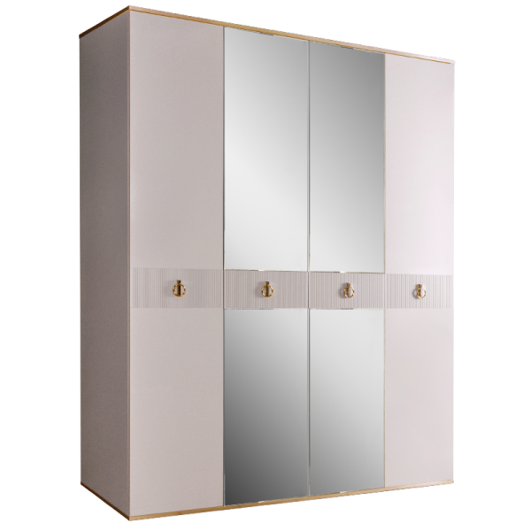 Шкаф четырёхдверный с зеркалами Римини Соло